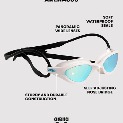 Arena Kids 365 Swimming Goggles, Light_Blue/Blue/Light_Blue, One Size