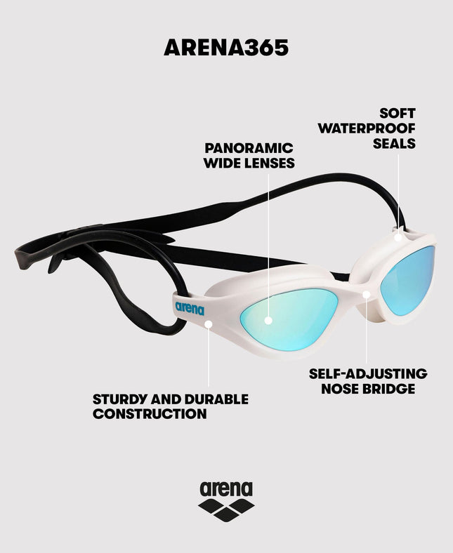 Arena Kids 365 Swimming Goggles, Clear/Pink/Violet, One Size