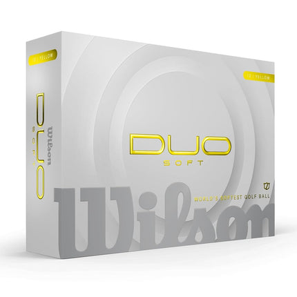 Wilson Duo Soft Golf Balls – Yellow, 12-Pack, World's Softest Feel, High-Energy Core, Straighter Flight