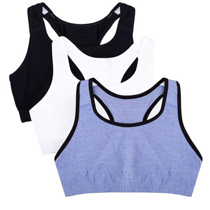 Fruit of the Loom Women's Built-Up Sports Bra 3 Pa