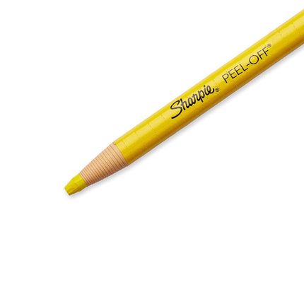 Sharpie® Peel-Off China Marker Grease Pencils, Fine Point, Yellow, Box of 12