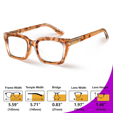 VISOONE Progressive Multifocal Reading Glasses Spring Hinge Blue Light Blocking for Women and Men readers 1.5x