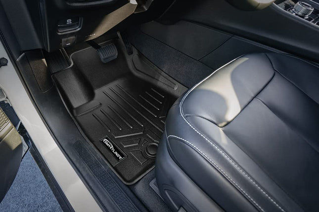 SMARTLINER All Weather Custom Fit Black 2 Row Floor Mat Liner Set Compatible with 2021-2023 Jeep Grand Cherokee L (Only Fits 7 Passenger Models)