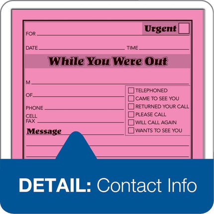 Adams Neon 5 x 4 Inches While You were Out Message Pad 6 Pack (9711NEON)
