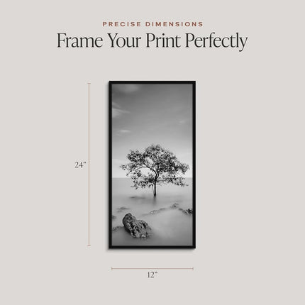 Americanflat 12x24 Picture Frame with Polished Plexiglass - Streamline Collection - Thin Border Picture Frame for Wall Display - Hanging Hardware Included - Black