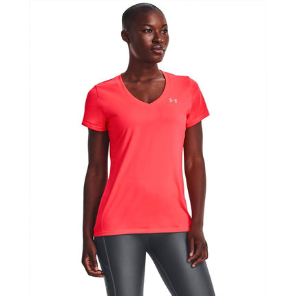 Under Armour Womens Tech V-Neck Twist Short-Sleeve T-Shirt, (628) Beta / / Metallic Silver, XS