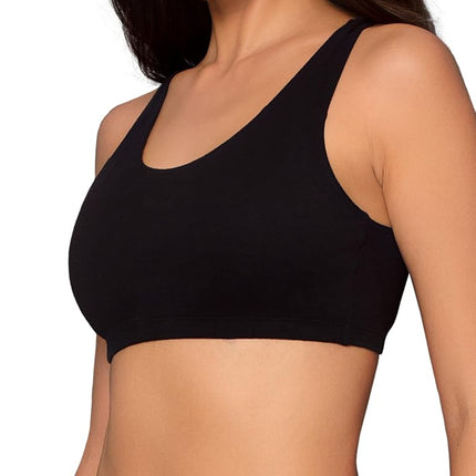 Fruit of the Loom Women's Built Up Tank Style Sports Bra Value Pack, Heather Grey W. Black/White/Black/Heather Grey W. Black/White/Black, 42