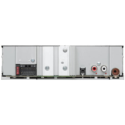 Autoestéreo JVC KD-SX27BT con Bluetooth, receptor de medios digital de 100 W, USB de 1.5 A para cargar dispositivos, unidad principal de un solo DIN, AM/FM, entrada auxiliar, aplicación remota JVC