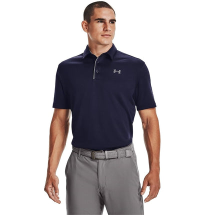 Polo Under Armour Tech para hombre - Azul marino/Grafito/Grafito (410), XS