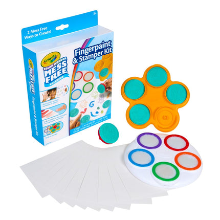 CRAYOLA Color Wonder Mess Free Fingerpaint & Stamper Kit, Safari Stamps for Kids, Color Reveal Ink, Toddler Activity, Gifts, 3+