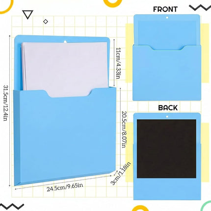 Gilprop 8 Pack Magnetic File Folder Holder for Whiteboard Classroom Storage