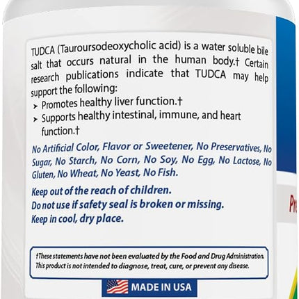 Best Naturals TUDCA 250mg (Tauroursodeoxycholic Acid) - 60 Veg Capsules - 2 Months Supply (60 Count (Pack of 2))