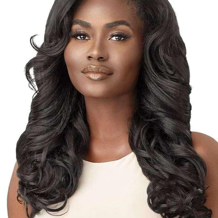 Outre Synthetic Quick Weave Half Wig - NEESHA H304 (Color:DR2/CHOCOLATE SWIRL)