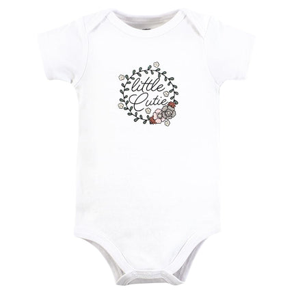 Hudson Baby Unisex Baby Cotton Bodysuits, Mamas Bestie Flower, 9-12 Months