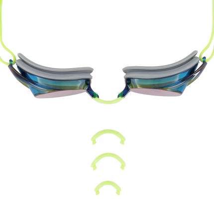 Speedo Vanquisher 2.0 Mirrored Goggles, Key Lime, One Size