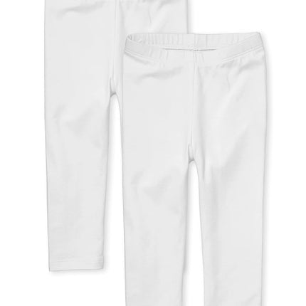 The Children's Place Baby Girls And Toddler Girls Leggings,White 2 Pack,5T