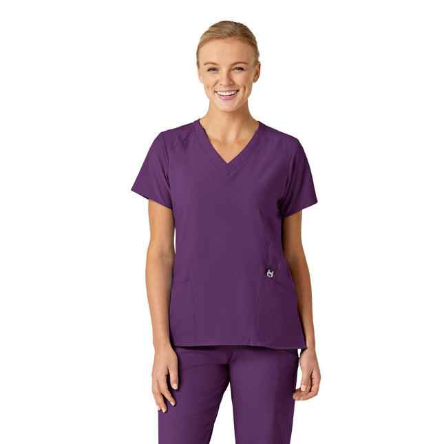 WonderWink 6155AEGGPXL W123 Women's Stylized V-Nec