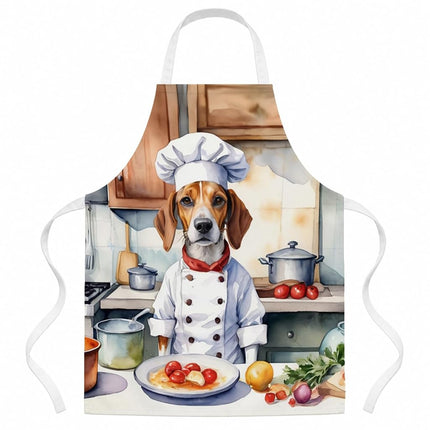 Caroline's Treasures English Foxhound The Chef Apron Cooking Kitchen Server Baking Crafts Gardening for Adult Women Men, Unisex, Large, Multicolor