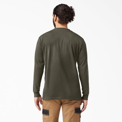 Dickies Men's Big and Tall Long Sleeve Heavyweight Crew Neck, Moss Green, X-Large