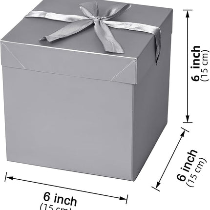 GP SUP Gift Box with Lid for present, 12pcs, Collapsible,6"×6"×6"