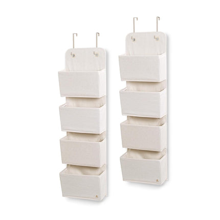 Delta Children GAP babyGap 2-Pack Over the Door Storage Organizer with 4 Pockets, Tan