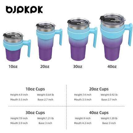 BJPKPK 1200 ml Tumbler with Handle & Straw, Insulated Stainless Steel Mug