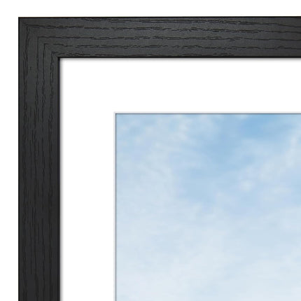 Americanflat 24x34 Poster Frame - Matted to 20x30 - Engineered Wood - Black