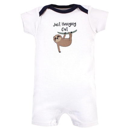 Hudson Baby Unisex Cotton Rompers, Sloth, 6-9 Months