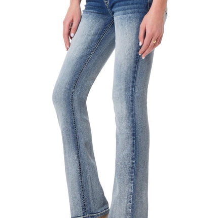 WallFlower Women's Luscious Curvy Bootcut Mid-Rise