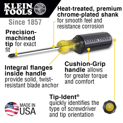 KLEIN TOOLS 7 Piece Cushion-Grip Screwdriver Set 85076