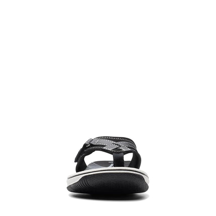 Clarks Women's Breeze Sea Flip Flop, New Black Synthetic, 8.5 UK
