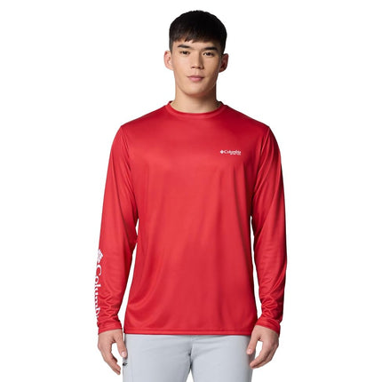 Columbia Men's Terminal Tackle PFG Statetriot Long Sleeve, Red Spark/Clean Line Pride FL Dorado, Small