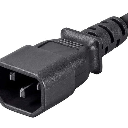 Monoprice 3ft 18AWG Power Extension Cord Cable w/ 3 Conductor PC/Mon, 13A (IEC-320-C14 to IEC-320-C13)