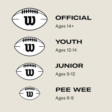 WILSON NFL MVP Football - Gray, PeeWee (Age 6-9)