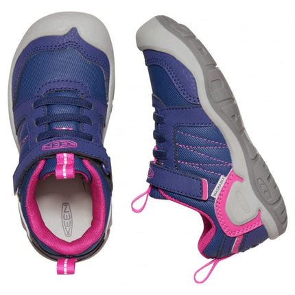 KEEN Unisex-Child Knotch Peak Alternate Closure Sneakers, Blue Depths/Pink Peacock, 4 Toddler