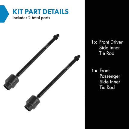 Inner Tie Rod End Left/Right Pair Set of 2 for Seville Century Grand Prix