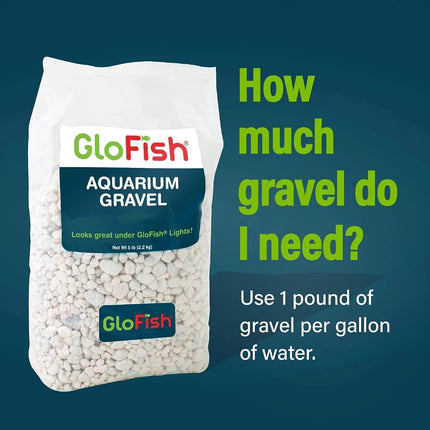 GloFish aquarium Gravel 5 Pounds, White, Complements Tanks (29022)