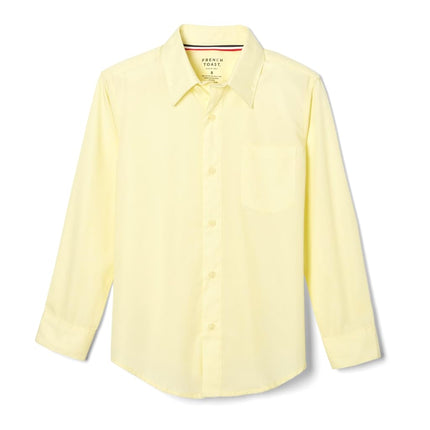 French Toast Boys Long Sleeve Classic Dress Shirt, Yellow, Small