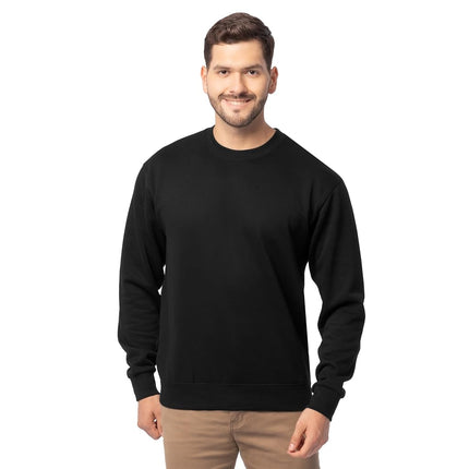 Sudadera Fruit of the Loom Eversoft de forro polar para hombre, Sudadera-Negro, XG