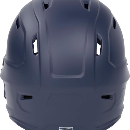 Rawlings | Casco de bateo de sóftbol MACH HI-VIZ | Protector facial adjunto | Azul marino | Junior - 6 3/8" - 7 1/8"