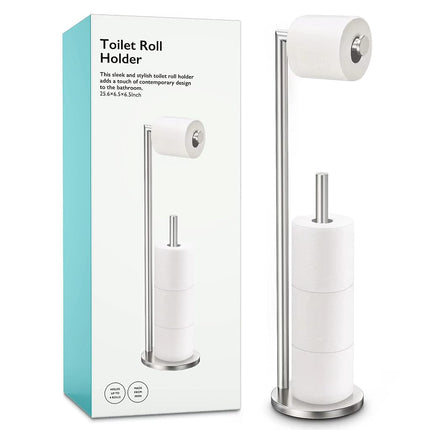 Brushed Nickel Toilet Paper Holder Stand, Bathroom