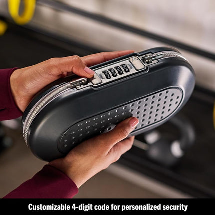 Master Lock Portable Safe with Resettable Combination Lock, Personal Safe Box for Travel, 5900D