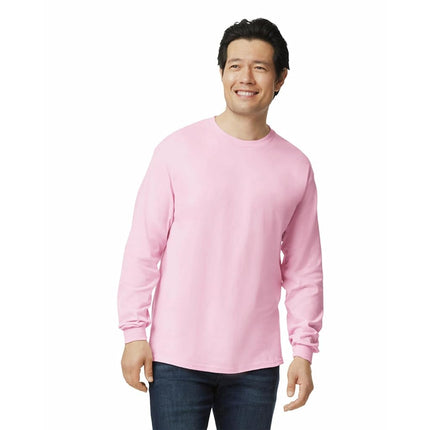 Gildan Unisex's Ultra Cotton Long Sleeve T-Shirt, Style G2400, Multipack, Light Pink (3-Pack), S (Pack of 3)