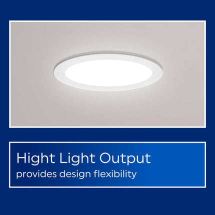 GE Color Select LED Wafer Downlight, Premium High-Lumen Direct Wire Ceiling Light, 6-Inches (4 Pack)