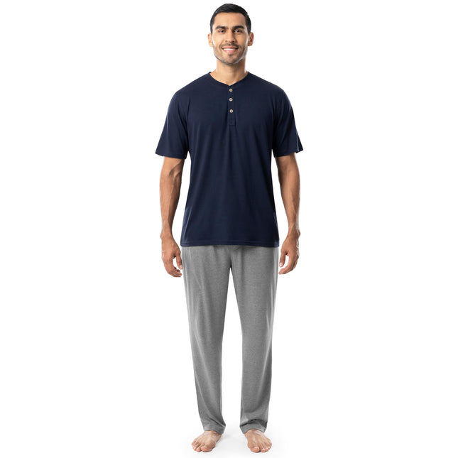Fruit of the Loom Men's 2-Piece Jersey Knit Pajama