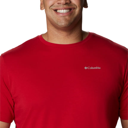 Columbia Men's Thistletown Hills Short Sleeve Hiking Shirt, Mountain Red, XXL