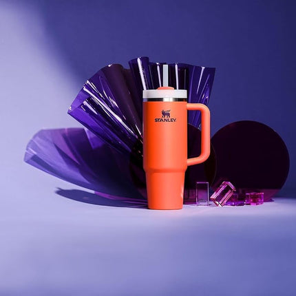 Stanley Quencher H2.0 FlowState Stainless Steel Vacuum Insulated Tumbler with Lid and Straw for Water, Iced Tea or Coffee, Smoothie and More, Tigerlily Plum, 30oz, 10-12551-013