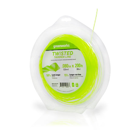 Hilo de repuesto trenzado para cortabordes Greenworks de 0,080" x 200 pies