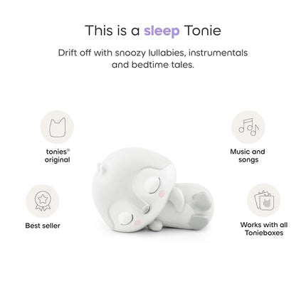 Tonies Sleepy Friends: White Noise from The Ocean Audio Toy Figurine Featuring Sleepy Penguin