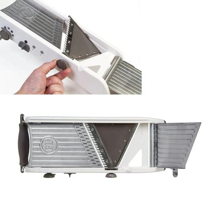 Progressive Professional Mandoline Vegetable Slicer Adjustable Thickness, White/Grey 55600, White and Gray
